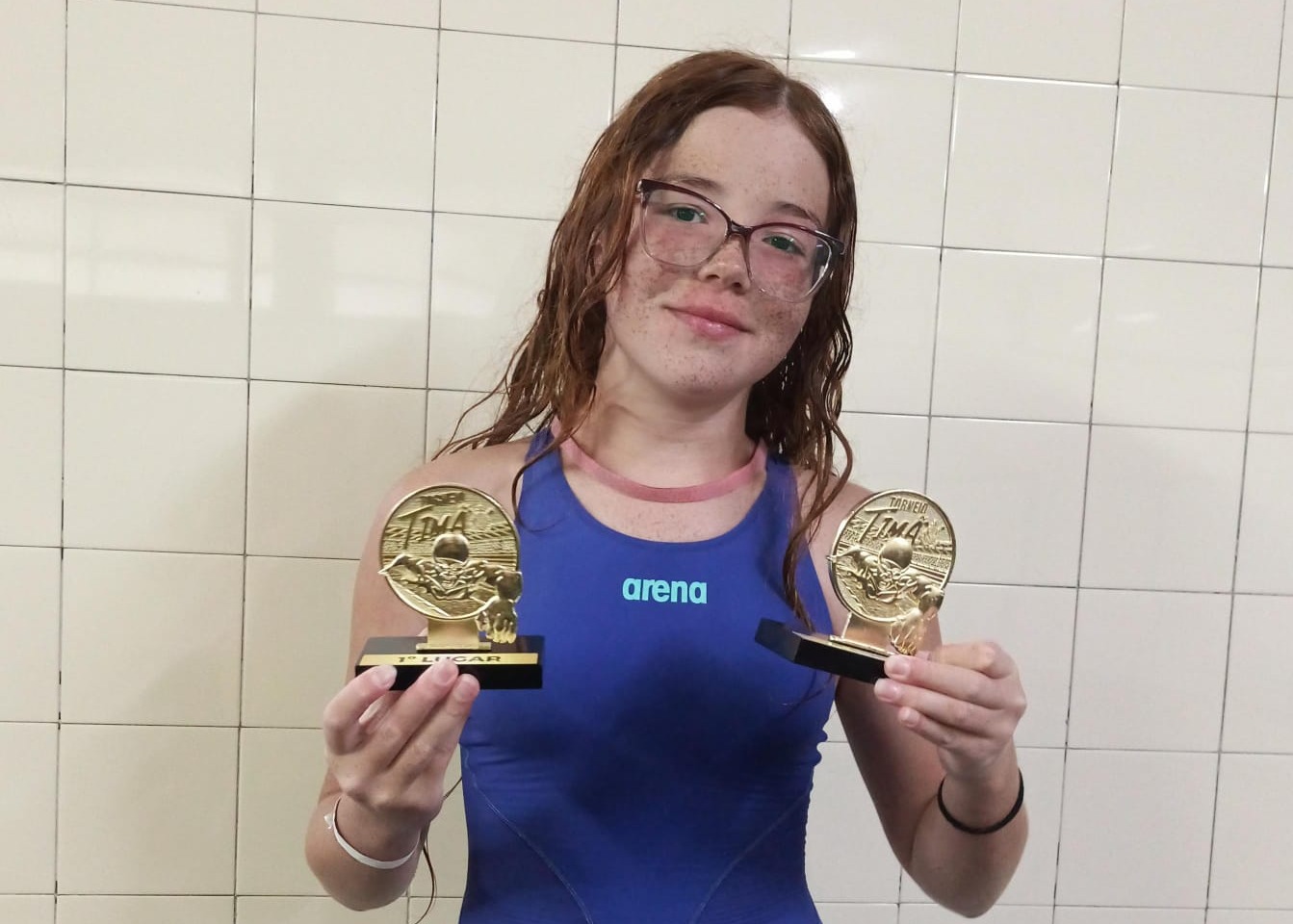 A atleta competiu em duas provas e garantiu o primeiro lugar em ambas. Foto - Reprodução/Divulgação