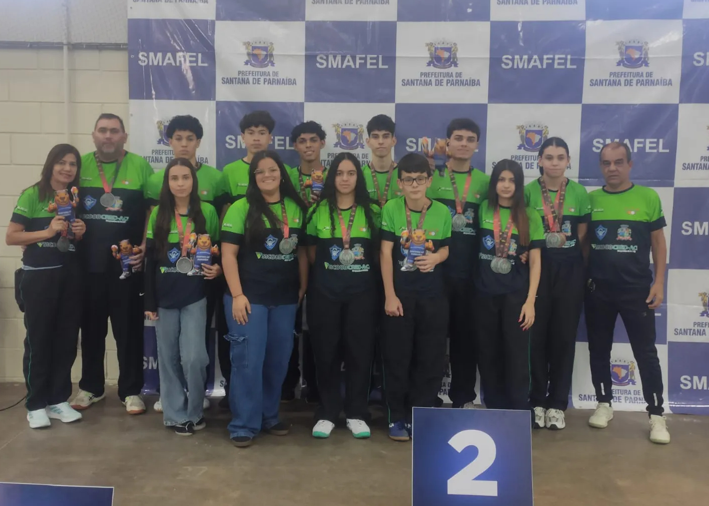 A base da Seleção de Itapetininga é resultado do trabalho desenvolvido em conjunto pela Escolinha de Esportes e a Escola Estadual Peixoto Gomide. Foto - Reprodução/Divulgação.
