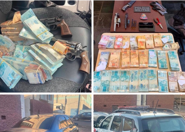 Todo o material apreendido, incluindo as armas, munições, dinheiro e demais objetos, foi encaminhado à Polícia Civil, que investigará o caso. Foto - Reprodução/Divulgação