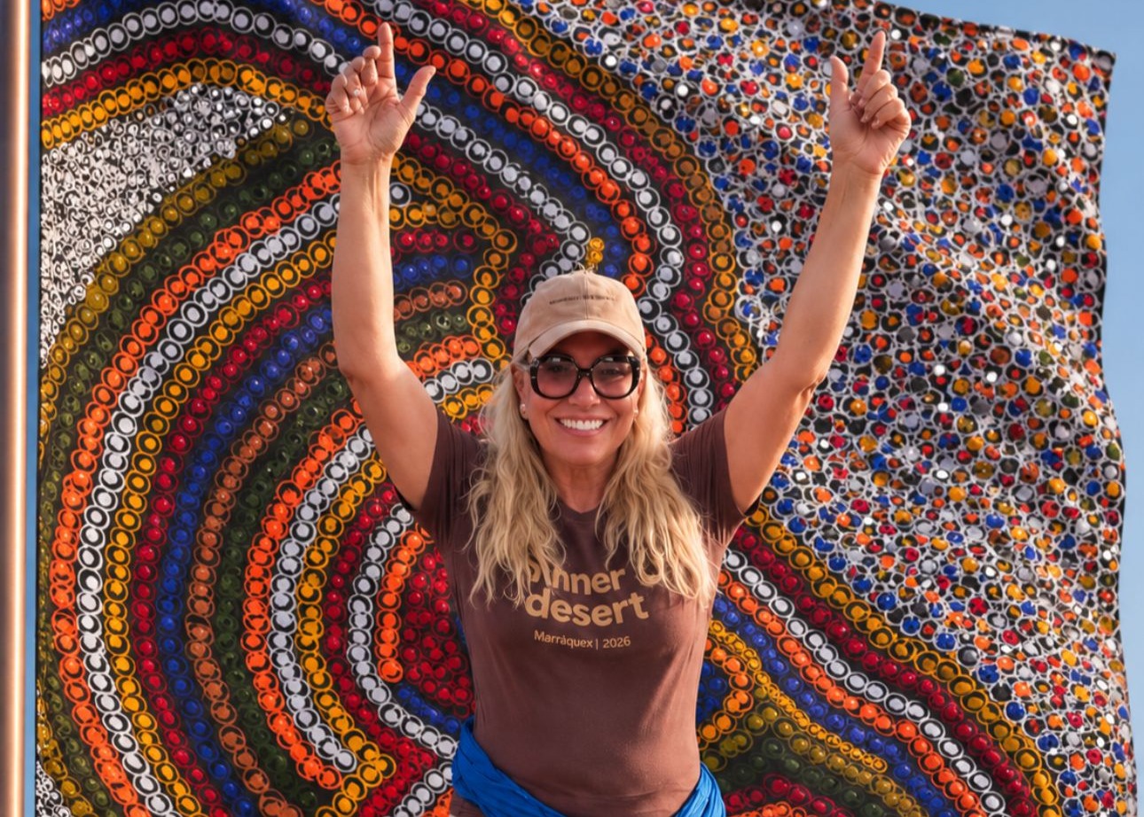 Angela apresentou uma mostra de seu projeto artístico durante o encontro, levando a produção brasileira para uma programação realizada em território marroquino. Foto - Arquivo pessoal