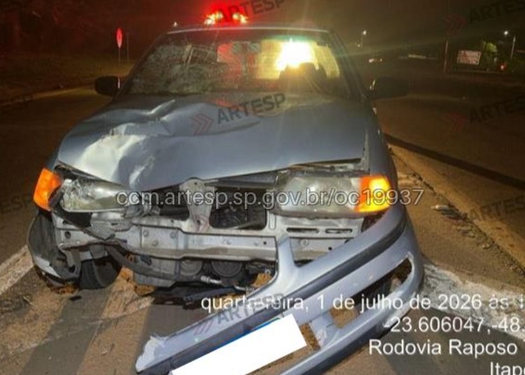 O pedestre morreu no local. Foto - Reprodução/Artesp