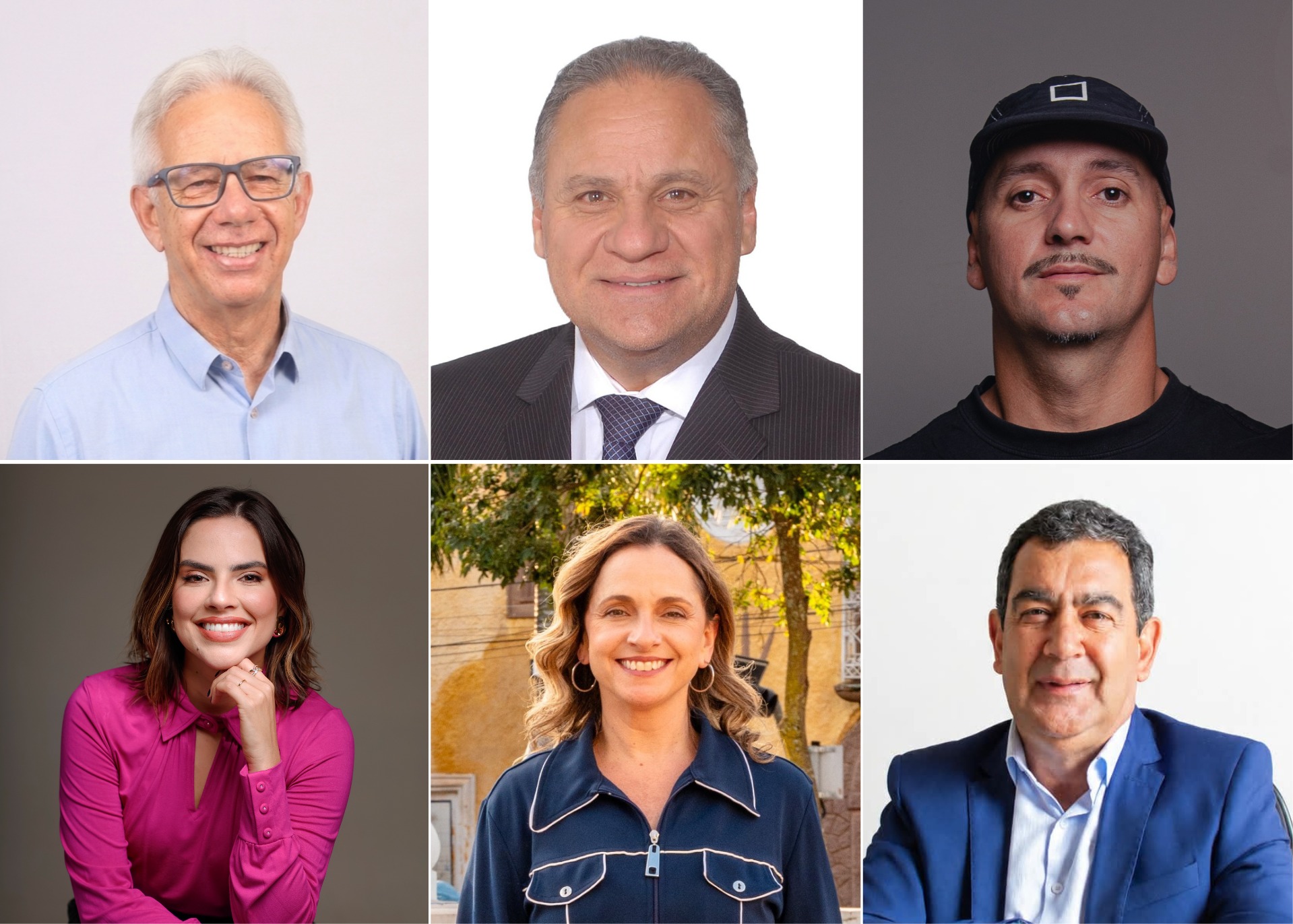 Da esquerda para a direita, de cima para baixo: Edson Giriboni, Fábio Coelho, Garcia Rodrigues, Júlia Nunes, Paula Granato e Silvio Leme. Foto - Arquivo pessoal